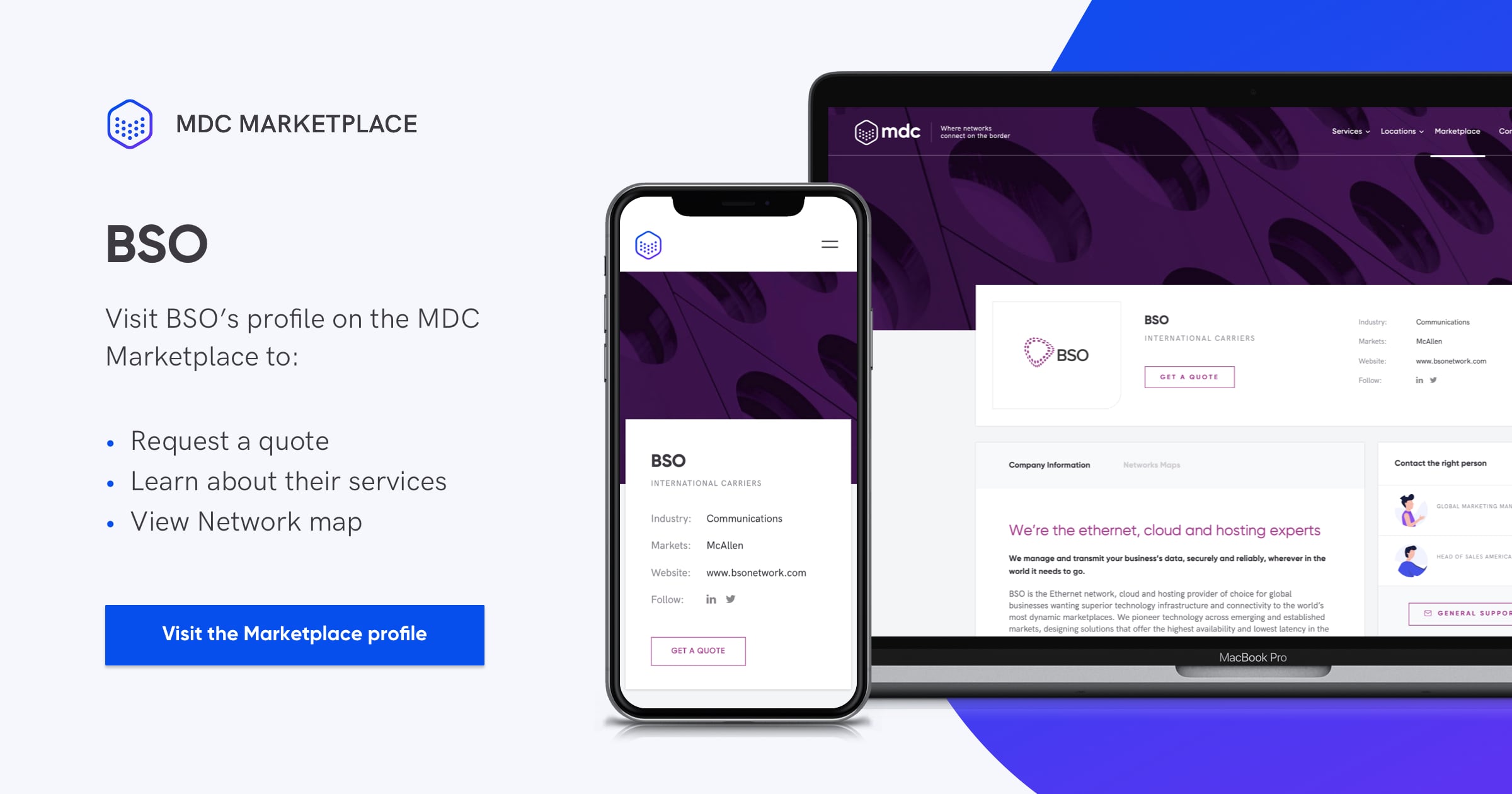 Connect to BSO Buy or Sell Services MDC Marketplace MDC